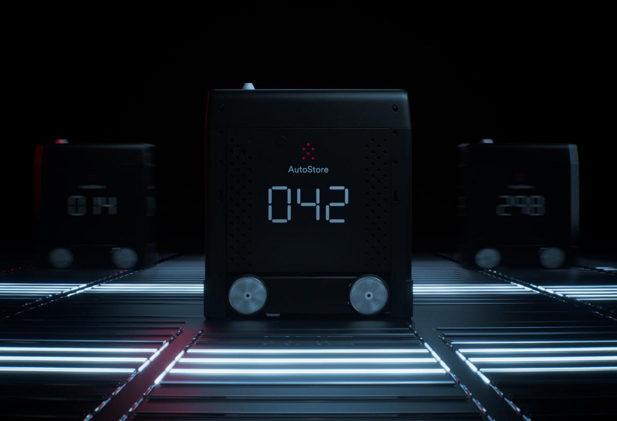 Een AutoStore Black Line op het grid. 