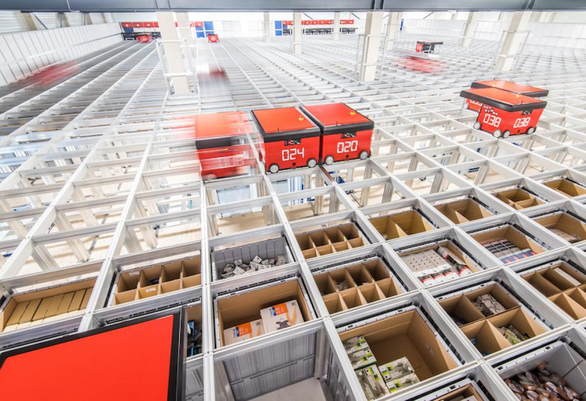 Het innovatieve AutoStore systeem met robots.