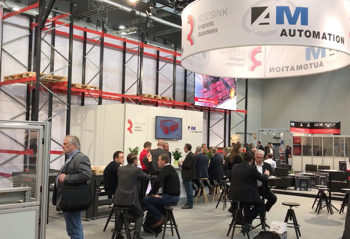De gezamenlijke stand op de LogiMAT 2019 in Stuttgart.