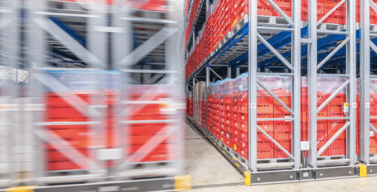 Verrijdbare stelling in coldstore